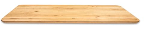 LUMBERLAND Plateau de bureau en chêne massif avec bord suisse (60 x 160 cm)