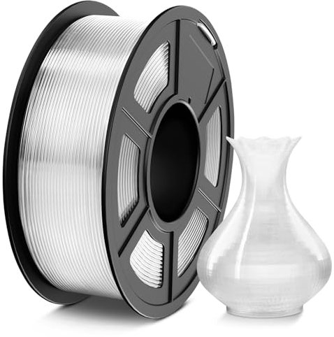 JAYO PLA+ Filament 1.75mm, Erhöhte Zähigkeit PLA Plus Filament-3D-Druckmaterialien, Maßgenauigkeit +/- 0.02mm, 1.1 kg Spule, PLA+ Transparent