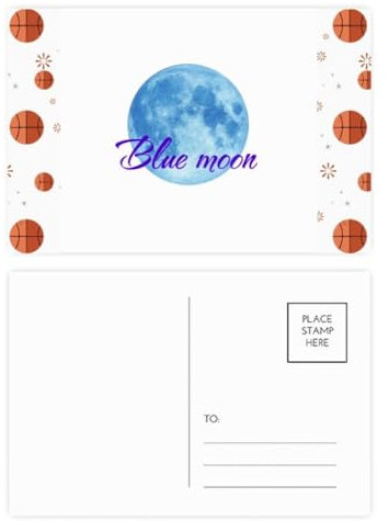 Postkarten-Set mit englischen Sprachen, englische Sprache, Kultur, Basketball, Postkarten-Set, Dankeskarte, Versandseite, 20 Stück