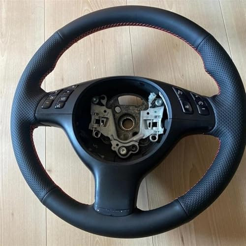 JTWMTY Modedesignstücke Auto-Lenkradbezug Aus Perforiertem Leder Mit Flechtmuster Für B&MW 330i 540i 525i 530i 330Ci E46 M3 E39(3 Colors)