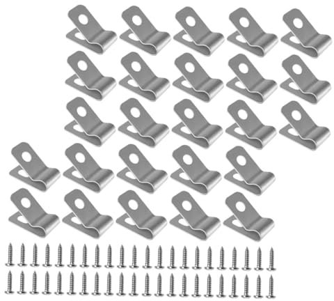 GAROZATION 200pcs Stainless Steel Wire Clips for Fencing Wire Support Clips Agricultural Fencing Mounting Fence Supplies