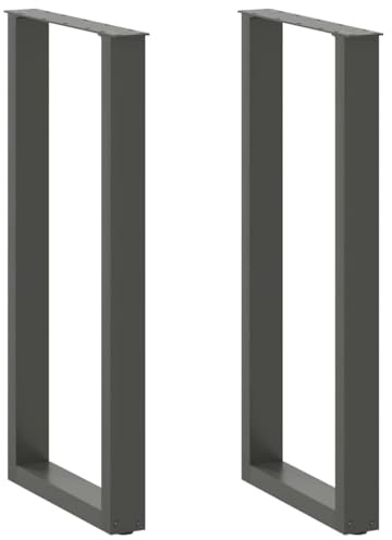 vidaXL Bartischbeine U-Form 2 STK. Anthrazit 40x(100-101) cm Stahl