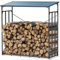 Trintion Kaminholzregal Außen 185 x 70 x 185 cm, Metall Brennholzregal, 3,3 SRM / 2,3m³ Kaminholzlager, Feuerverzinkt Holzunterstand für Kaminholz Aussen