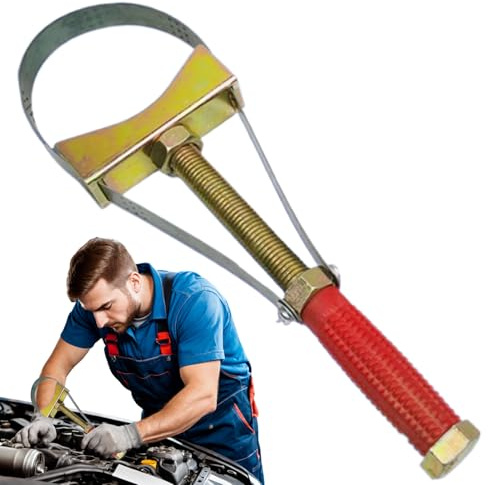 Generisch Clé de filtre à huile réglable, extracteur de filtre à huile, accessoire d'entretien de tracteur, clé de filtre à huile de voiture avec poignée antidérapante, outil de réparation