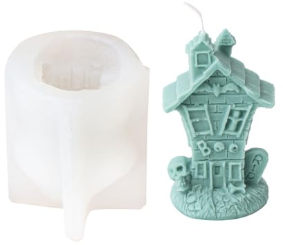 Forma unica candela in silicone stampo Halloween decorativo candela Produttore con disegni di casa dettagliati