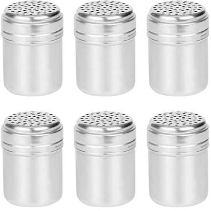 6 PCS Shaker Seasoning Cans Steel Seasoning Seasoning Bottle with Stainless Spice Shaker for Cooking Kitchen Gadget