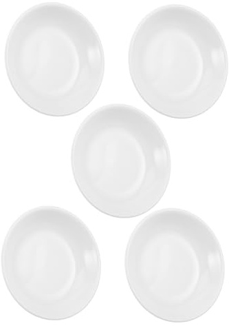 Cabilock Lot De 5 Coupelles De Rechange pour Brûleur à Cire Fondue 10 Cm en Céramique Blanche, Plateaux Réutilisables pour Huiles Essentielles, Accessoires pour Lampes D'aromathérapie