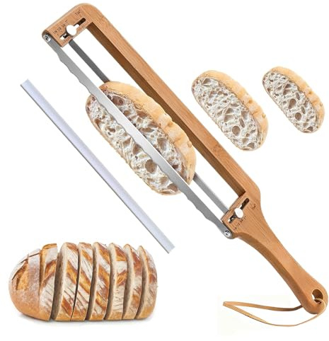 sinzau Brotmesser Wellenschliff mit 23cm Abstandshalter - Rostfrei Edelstahl Küchenmesser für Brot Fleischkäse Backen - Spülmaschinenfest für Hausfrau