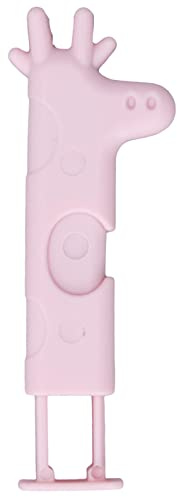 Giraffe Bag Clips | Strong Clamping Force Blocks Dampness Out | Plastic Bag Closer for Food Storage/Bread Bags/Snacks | Reusable Kitchen Organizer, 3.4x9.2cm (Giraffe Seal-Pink)