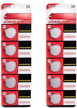 Obotsnoi High Energy CR2025 - Pilas de botón de litio de 3 V para dispositivos electrónicos y médicos, 5 mm de grosor, 20 mm de diámetro