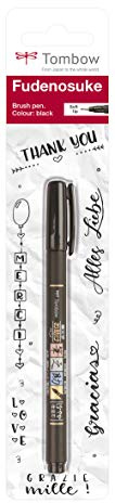 Tombow WS-BS-1P Fudenosuke Soft Tip Brush Pen - Black