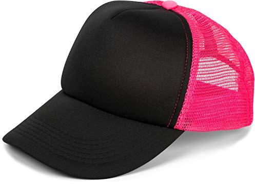 styleBREAKER Unisex Trucker Cap | Basecap mit Mesh | Kopfumfang 56-60 cm. Stufenlos Click-Snap anpassbar. 7,5 cm gebogener Schirm. Polyester OEKO-TEX STANDARD 100 zertifiziert.