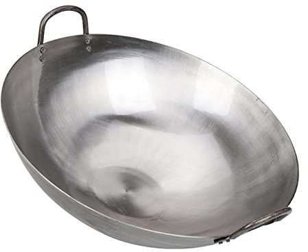BAILR Wok Sartén Multifunción, Wok Sartenes Antiadherente y Antióxido, Facil De Mantener Wok Tradicional Apto Todas Las Cocinas, Vitroceramica, Gas, Lavavajillas (A 55cm)