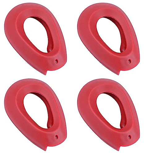 FERCAISH Silicone Hair Dye Ear Covers - 2 Pairs Waterproof Ear Protector Caps Hair Dye Earmuffs for Hairdressing Salon, Spa, Bathing and Showers(Red)