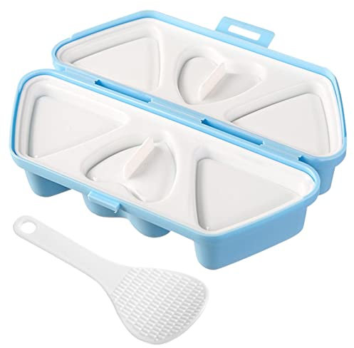 Fulenyi Onigiri-Maker - 6-in-1-Sushi-Reisform - Reisformen Sushi-Reis-Werkzeug Reisbällchen-Box Weißes Reis-Dreieck-Herz-Onigiri-Reisbällchen-Form-Kit für Kinder Bento