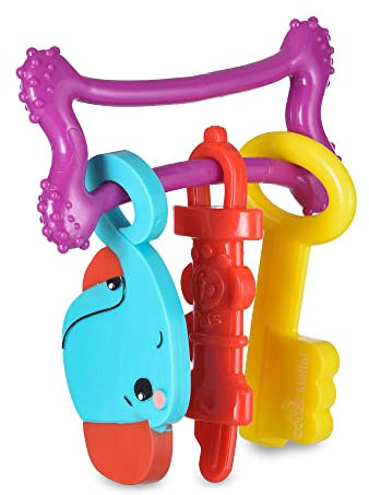 Fisher-Price for Pets Key-9 Beißring für Welpen | Kauspielzeug für Welpen, Welpen Zahnenspielzeug, Welpen Beißring Welpenspielzeug, Niedliches Welpen-Geschenk Spielzeug