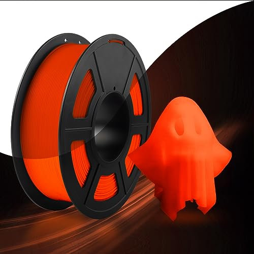 SUNLU Glow in the Dark PLA, Leuchtendes 3D Drucker Filament, PLA Filament 1,75mm +/-0,02mm, 1kg Spule Filament PLA für FDM 3D Drucker.(Rot PLA, Leuchtet Rot)