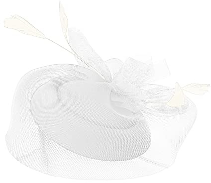 Damen Fascinator Hut Mesh Hochzeit Kopfschmuck Hüte Hat Clip Schleier Stirnband Tea Party Kopfbedeckung Frauen Pillbox Hut Haarschmuck für Kirche Halloween Cocktail Club
