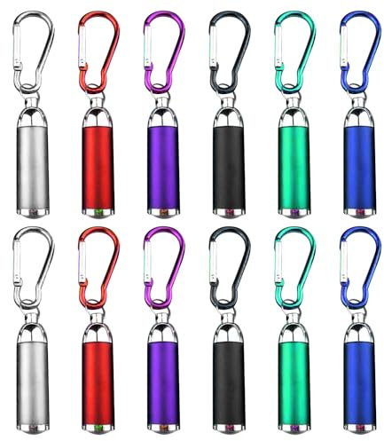 Vegena Mini LED Taschenlampe,12 Stück Mini Taschenlampe,Kleine Taschenlampe,Klein LED Aluminium Handlampe,Taschenlampe Klein Für Klettern,Camping,Schule,Wandern