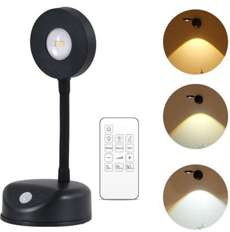 Vicloon Battery Operated Picture Light Rechargeable,Wireless Picture Light for Wall with Remote,Dimmable 3 Colors,Memory & Timer Functions,Art Display Spot Lights for Pictures Art Portrait Wall Decor