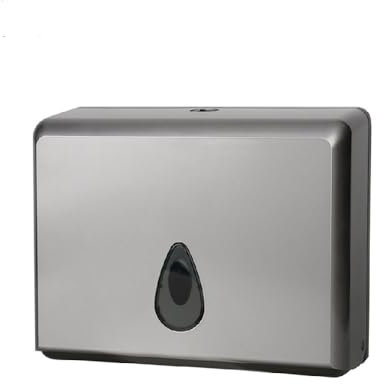 Dispensador de toallas de papel multipliegue, dispensador de toallas de mano plegable en C, dispensador de pañuelos con cerradura para restaurante de cocina y baño, capacidad para 200 papel, color