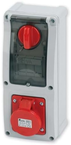Rosi Distributore Elettrico Verticale con Sezionatore, 3P+N+T, 16A, IP54 - 16.3414R6