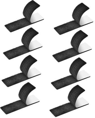 Garneck 8 Stück Sofakissen Haftpads Doppelseitige Selbstklebende Klebepads Aus Nylon Polyester Schwarz Für Glatte Oberflächen Wie Glas Holz Metall Sofafixierung Kissenbefestigung Teppichklebeband