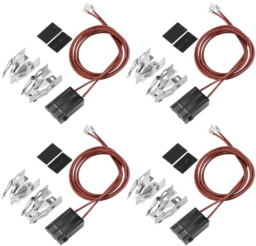 WB17T10006 Terminal Block Kit/Range Surface Burner Plug Connector Element Kit Compatible for G-E Hot-Point Ken-More by MIFLUS,Pack of 4