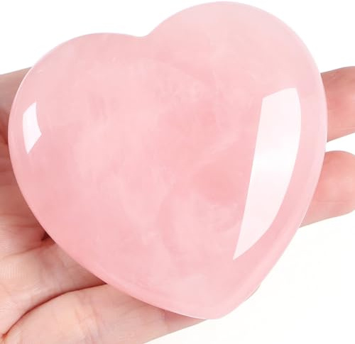 60 mm Groß Herz Kristalle Edelsteine Geschenke für Frauen, Reiki | AWARDSEN Heilsteine Handschmeichler Stein für Valentinstag Geburtstage Jahrestag Muttertag Thanksgiving Tag