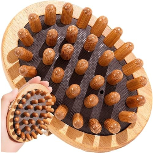 Tsffae Buche Holz Meridian Massage Pinsel Air Kissen Meridian Kamm Kopf Kopfhaut Massage Kamm Körper Massager