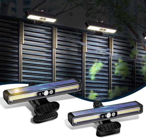 Lot de 2 - ICEKO Lampes Solaires Extérieures avec Détecteur de Mouvement (1200 mAh, 3 Modes Spot, IP55 Étanche) - Projecteur Solaire pour Éclairage de Sécurité Sans Fil pour Jardin, Garage et Patio