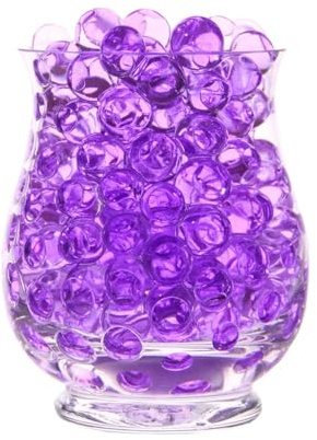 COBQB Water Beads for Vases - 5,000 Pcs Gel Balls Purple - Decorative Sand for Vase Fillers - Decor Home Accessories for Floating Candles Making Wedding Party Decoration (50g Purple)