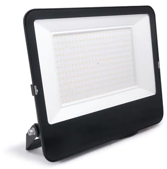 KOLORENO - LED Halogen - LED Halogenstrahler Heros - Langlebig und zuverlässig - Widerstandsfähig gegen Verschleißerscheinungen - 200W - Schwarz - Neutralweiß (4000K) - 140lm/W - 375x315x125mm