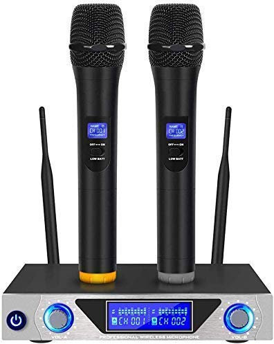 CNBYDK Wireless Microphone, Handheld Professional Microphone, Ktv Microphone Wireless Microphone One For Two Microphone Set,Condenser Microphones