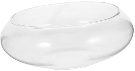 Sosoport Kleiner Hydroponischer Glasblumentopf Transparenter Sukkulententopf Pflanzgefäß für Büro Balkon Wohnung Wasserpflanzen Terrassendekoration