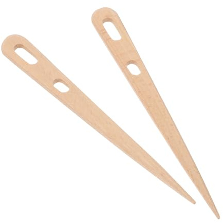 NUOBESTY Large Eye Weaving Tapestry Needle Wooden Basket Weaving Tools Kit for Tapestry Making and Crafting Supplies for Beginners and Professionals