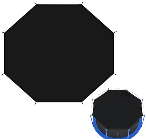 Trampoline Cover 10ft | Trampoline Tent Cover Sun Shade | Nylon Trampolines Accessories Sail Shade Covers | UV Protection Top Protective Covers for 6-8 Support Poles Trampolines