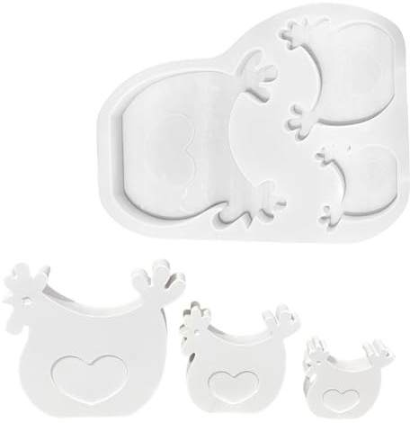 LUMOOM Lot de 3 moules en silicone en forme de poulet - Moule en silicone pour le printemps - Moule en plâtre pour couler - Moule en silicone 3D - Décoration pour bougies en plâtre
