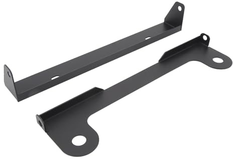 Tihebeyan Flip Up Vibration Proof License Plate Holder Durable Metal Bracket for Winch with Hawse Fairlead, Secure Attachment for Off Road Enthusiasts