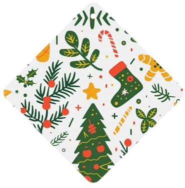 Phayah Lot de 4 désodorisants de voiture à suspendre colorés, motif couronne de sapin, lavande, longue durée