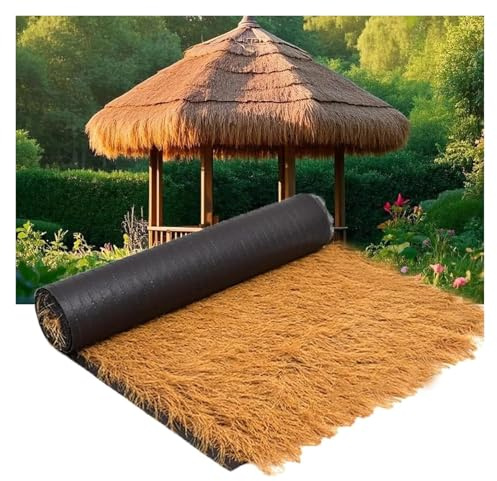 KanDuo Techo de Paja Artificial, Paneles Techo sintética, Impermeable y sin Mantenimiento for pérgolas, Piscinas Jardines(1 * 6m(3.2 * 19.6ft))