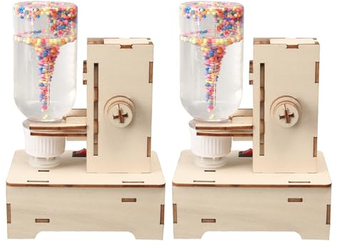FUNNETOYU 2 Piezas Tornado Maker Kit para Stem Montessori de Ciencia DIY Madera Experimento Educativo de Física y Simulación Meteorológica para Aula y Hogar