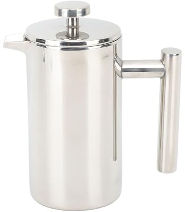 Luocute de Prensa Francesa, Olla de Prensa Francesa a Prueba de Calor con Doble Aislamiento de Acero Inoxidable de 350 Ml, para Viajes en Casa y Camping