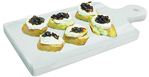 NERTHUS FIH 312 - Bandeja de porcelana para aperitivos, servir snacks, color Blanco