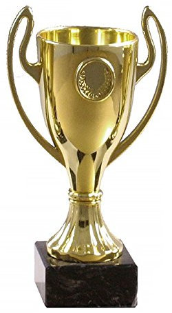 Pokal, Größe ca. 19 cm mit Marmorsockel