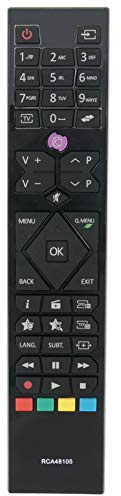 ALLIMITY RCA48105 Télécommande Fit for JVC AYA Bush CELCUS Dual FINLUX | Fit for Grandin HITACHI ITT Kendo Luxor NIKKEI Orion Polaroid QILIVE SABA SALORA SELECLINE Sharp TELETECH Tucson