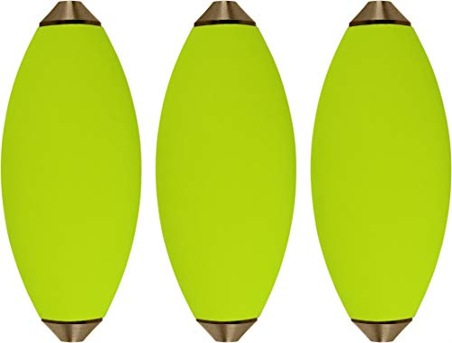 Storfisk fishing & more 3er Set Italienische Forelleneier, beidseitig vorgebleit, waagerechte Position auf dem Wasser, Farbe :Gelb, Tragkraft Posen:20 Gramm