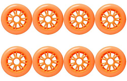 JHKJ 100Mm/85A Inline Skate PU Rollen Speed Racing Wheel Speed Skating Wheel Indoor Hockey Skates Ersatzrad Orange