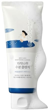 ROUND LAB Birch Juice Moisturizing Cleanser, Unclogs hidden sebum, Clears away dead skin cells., Soothing, Low pH, Gel Type Cleanser, Korean Skin Care, 150ml
