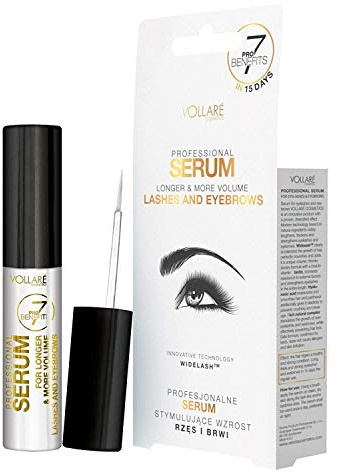 Wimpernserum für lange Wimpern - 9ml | Eyelash Serum & Augenbrauenserum | Wimpernbooster von Vollare | Hormonfrei & Frei von Tierversuchen, VEGAN